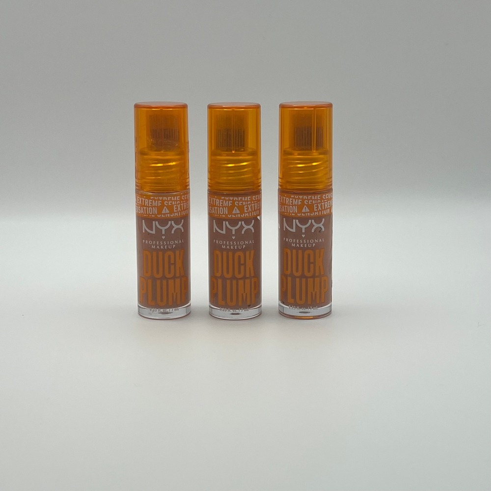 NYX Duck Plump Lip Gloss Apri-Caught 04 Extreme Plumping Gloss Full Size Lot 3